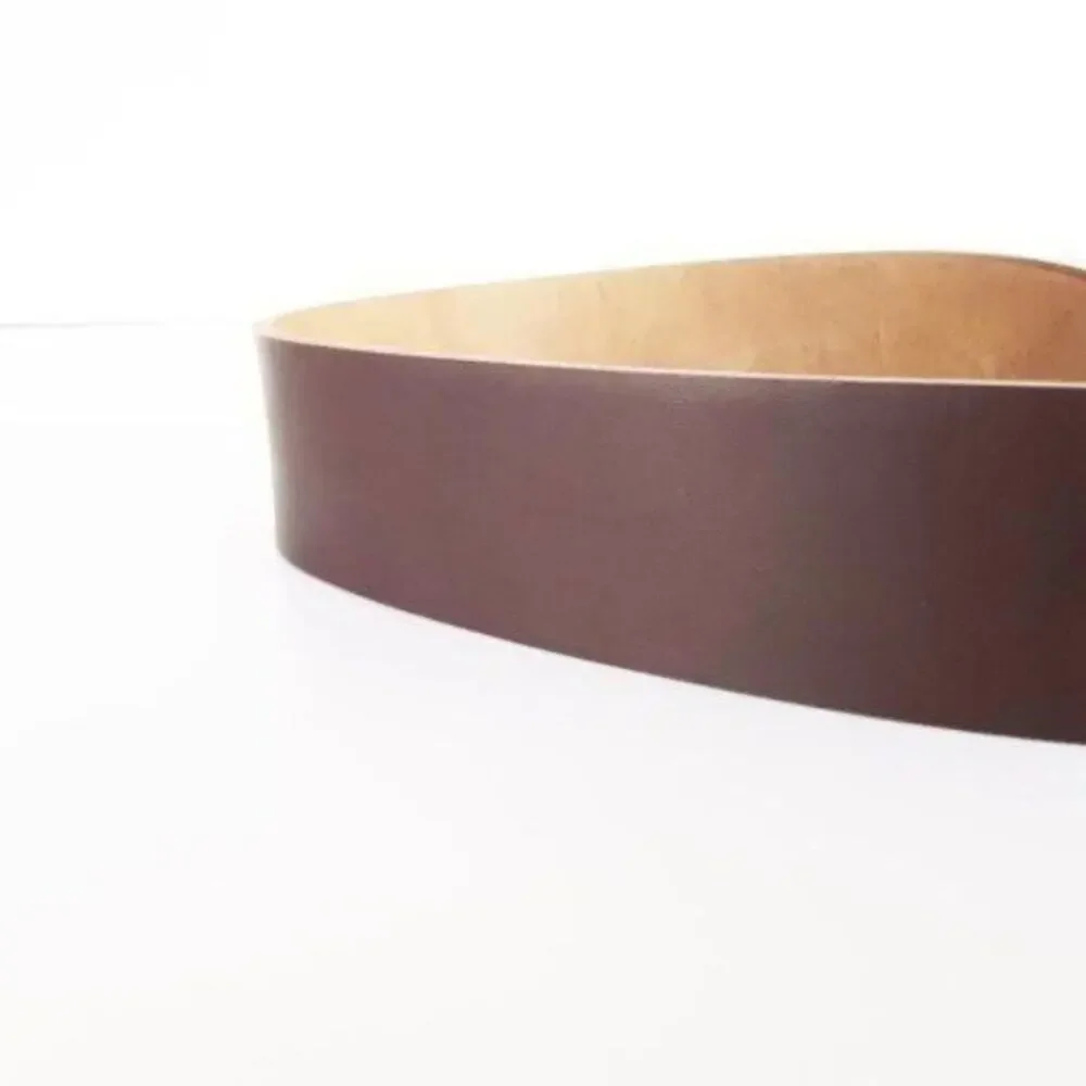 American Eagle Brown Genuine Leather Distressed Belt Size 30 With Silver Buckle